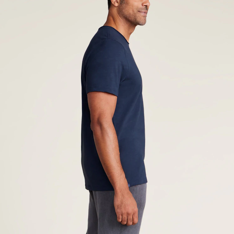 Malibu Collection Men's Slub Cut Neck T-Shirt