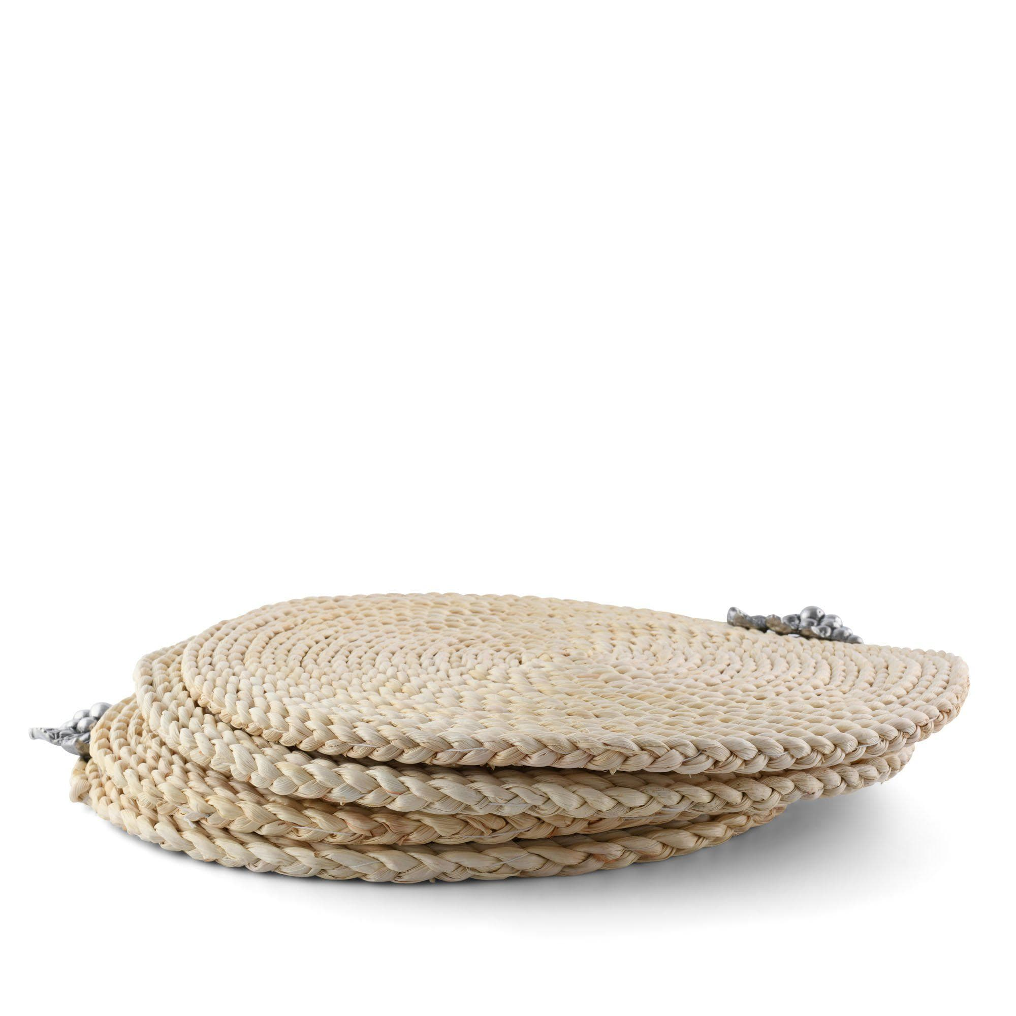 Grape Twisted Seagrass Placemats - Set of 4