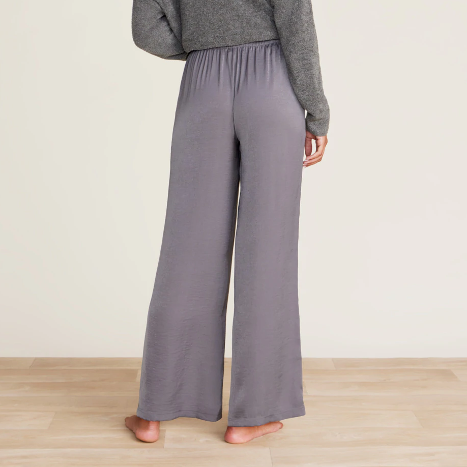 Washed Satin Wide Leg Pant