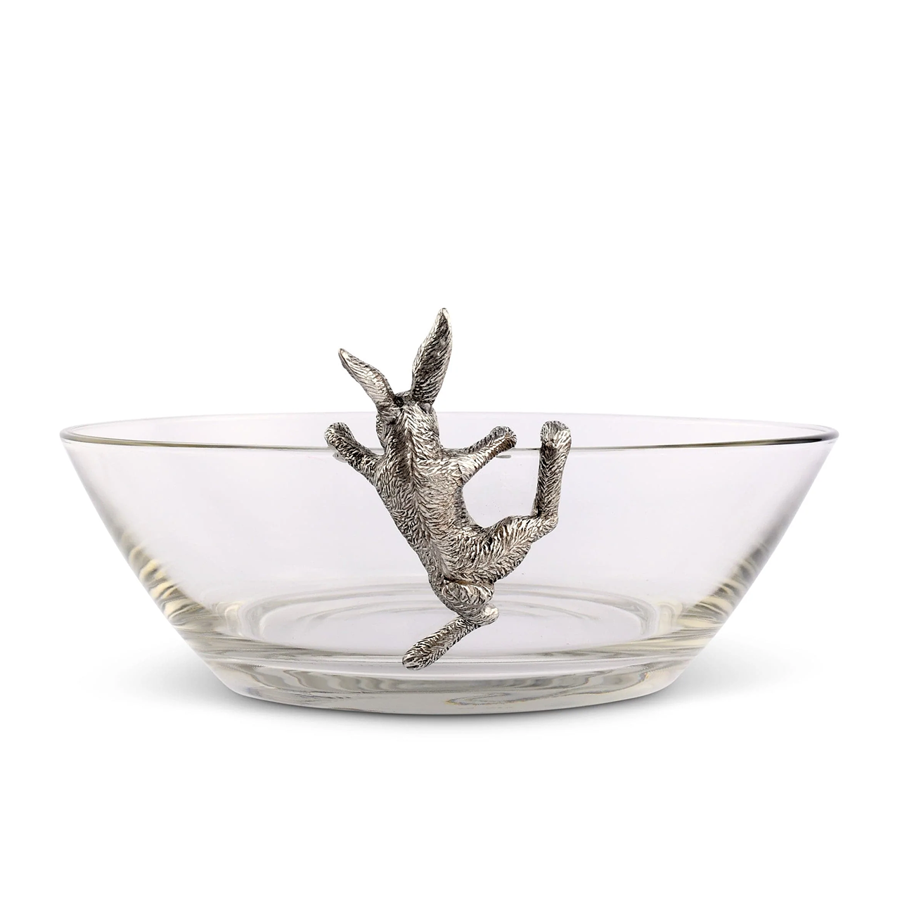 Climbing Bunny Glass Serving/Salad Bowl