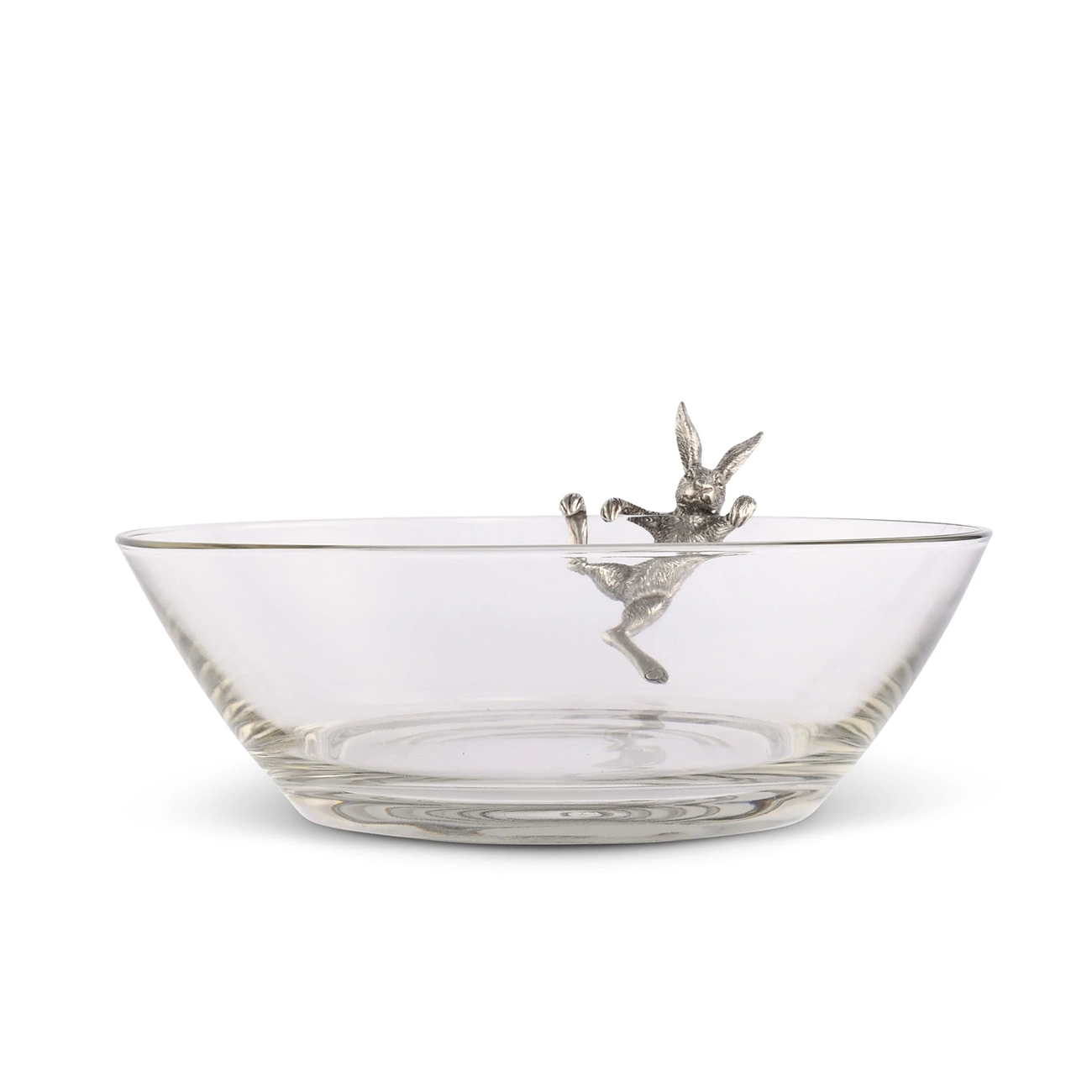 Climbing Bunny Glass Serving/Salad Bowl