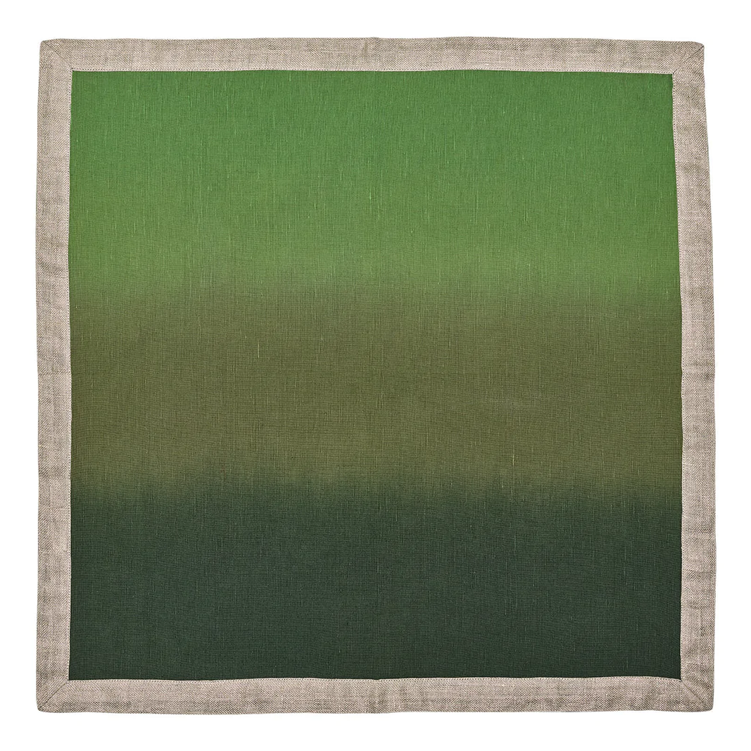 Dip Dye Napkin in Olive & Green (Set of 4)