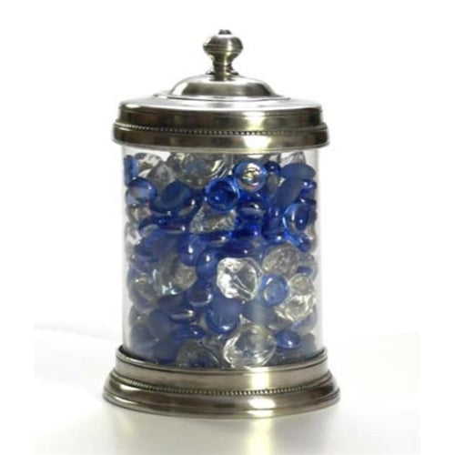 Pewter Glass Canister - Medium