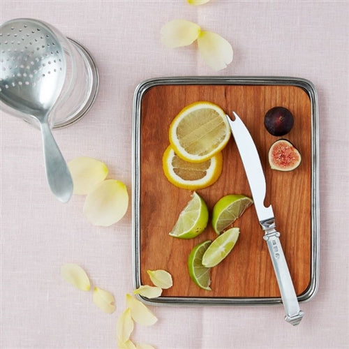 Pewter Bar Tray with Bar Knife Set