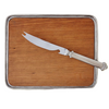 Pewter Bar Tray with Bar Knife Set