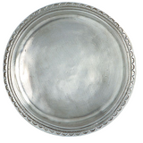 Pewter Scallop Rimmed Wine Coaster