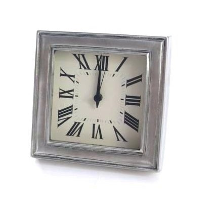 Pewter Square Alarm Clock