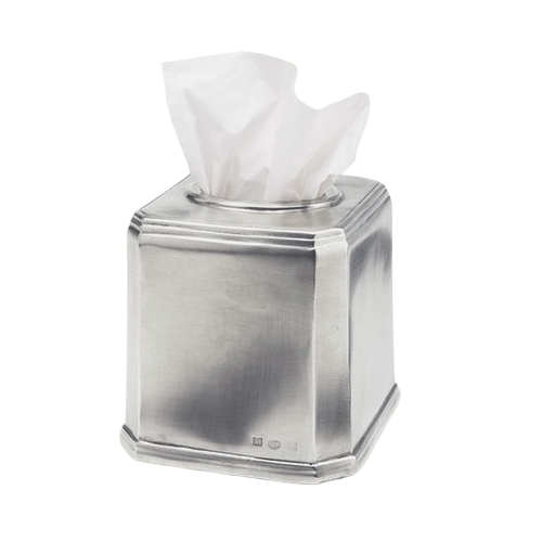 Pewter Dolomiti Tissue Box, Square