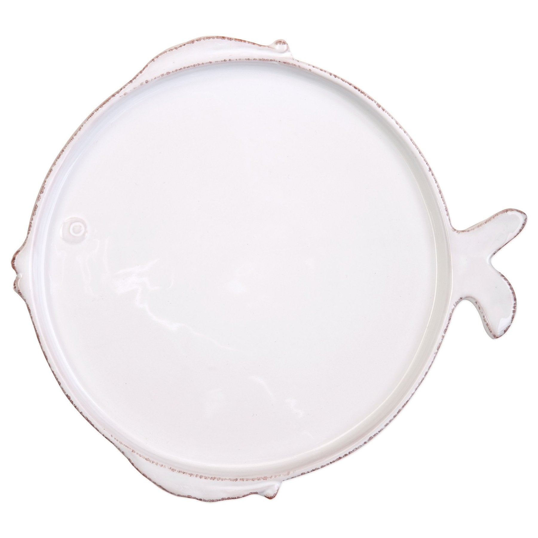 Melamine Lastra Fish White Dinner Plate