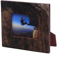 Campo Rectangular frame Brown and Black Cow Hair 8x10