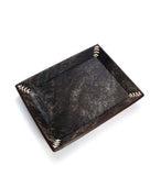 Campo Rectangular Tray in Brown and Black Cow Hair