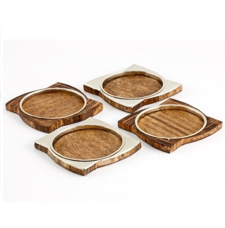 Chalten Coasters in Pine and Alpaca - Set of 4