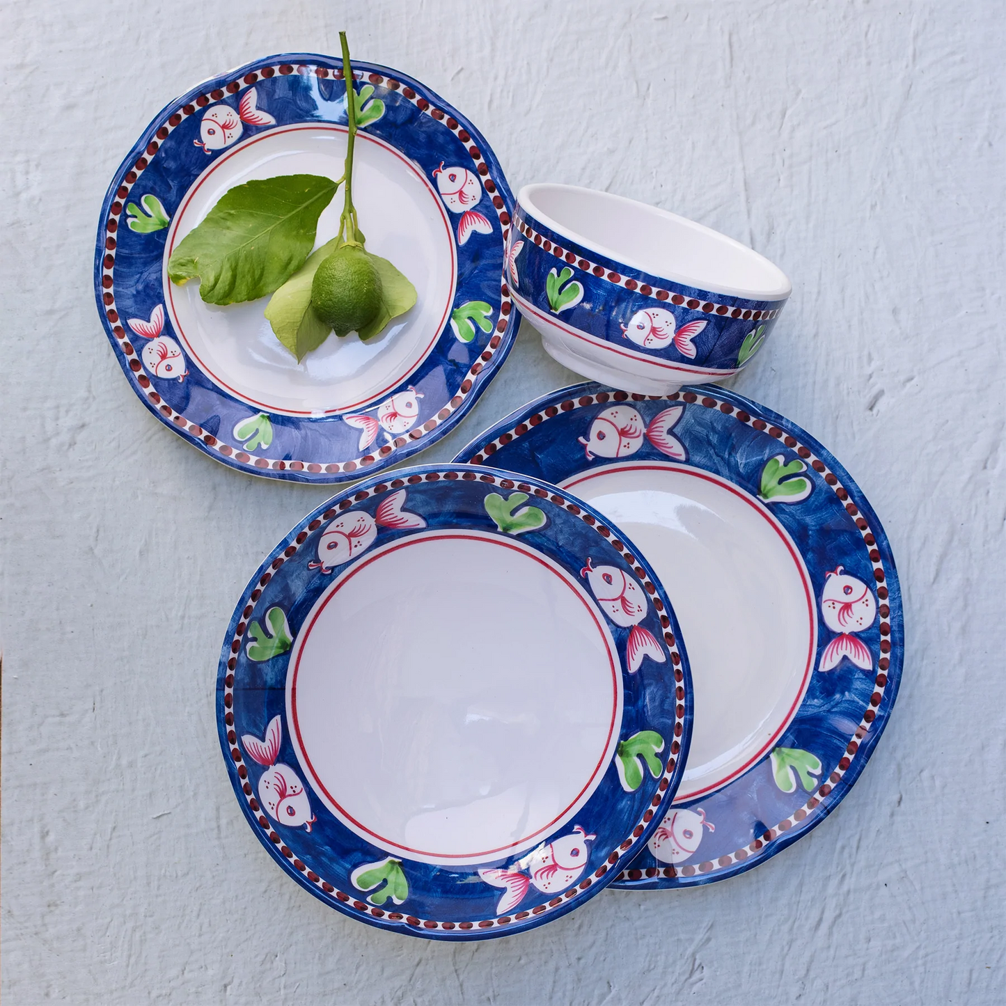 Melamine Campagna Pesce Dinner Plate (Set of 4)