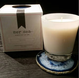 Saltaire Boxed Candle with Agate Coaster