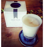 Saltaire Boxed Candle with Agate Coaster
