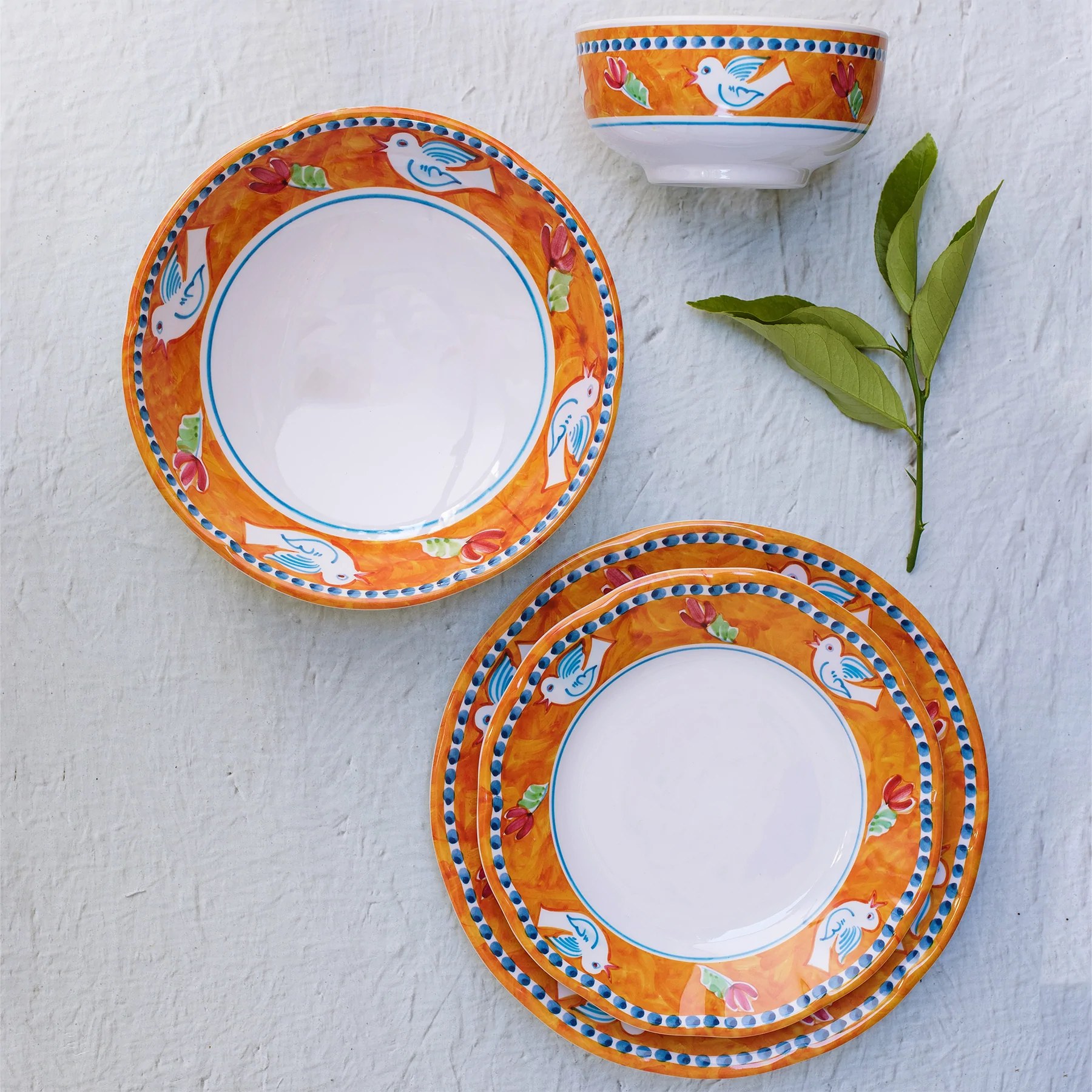 Melamine Campagna Uccello Dinner Plate