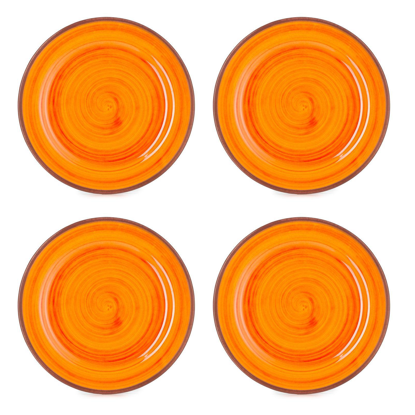 Orange St. Tropez Dinner Plate - Set of 4