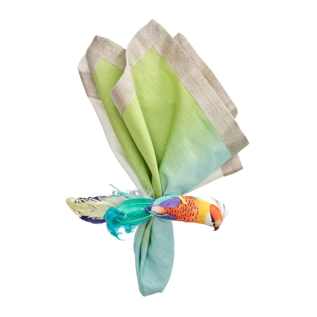 Dip Dye Napkin in Blue & Green (Set of 4)