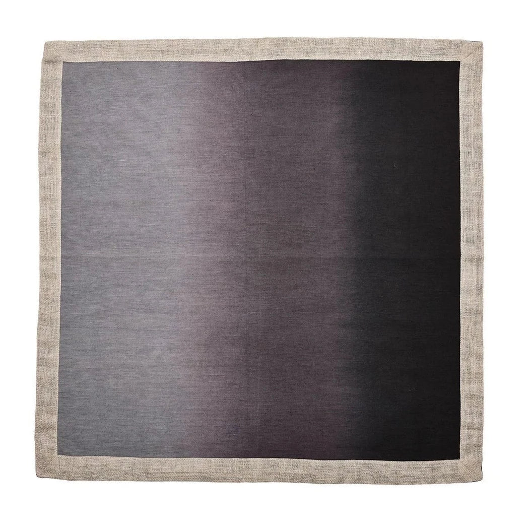 Dip Dye Napkin in Gray & Black (Set of 4)