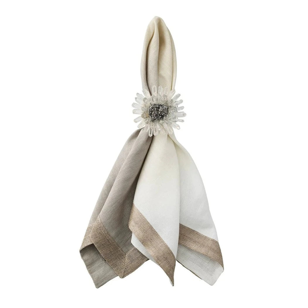Dip Dye Napkin in Gray & Silver - Set of 4