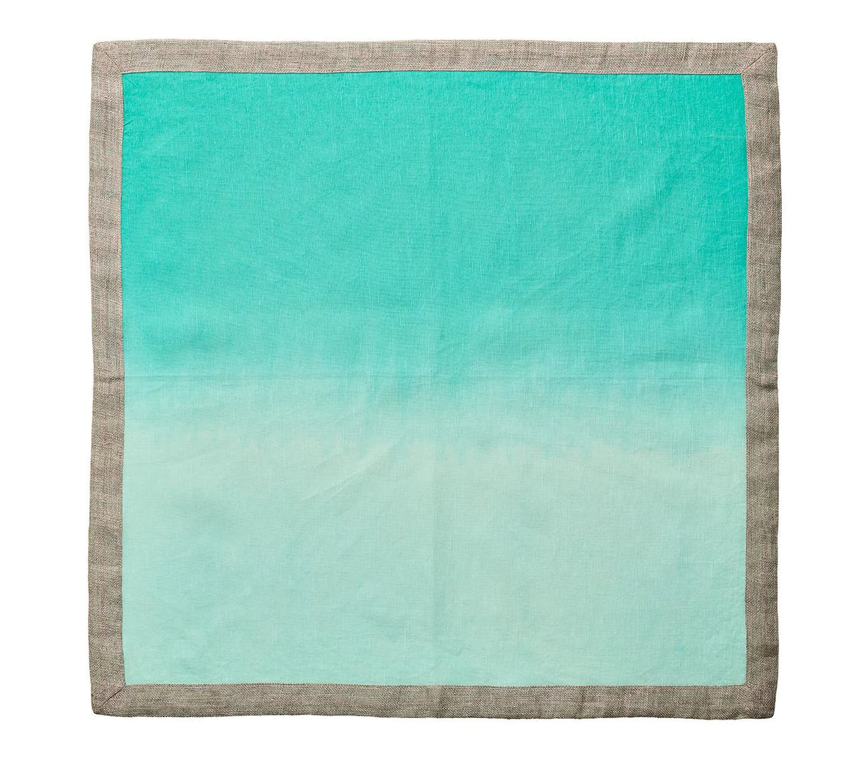 Dip Dye Napkin in Mint & Silver (Set of 4)