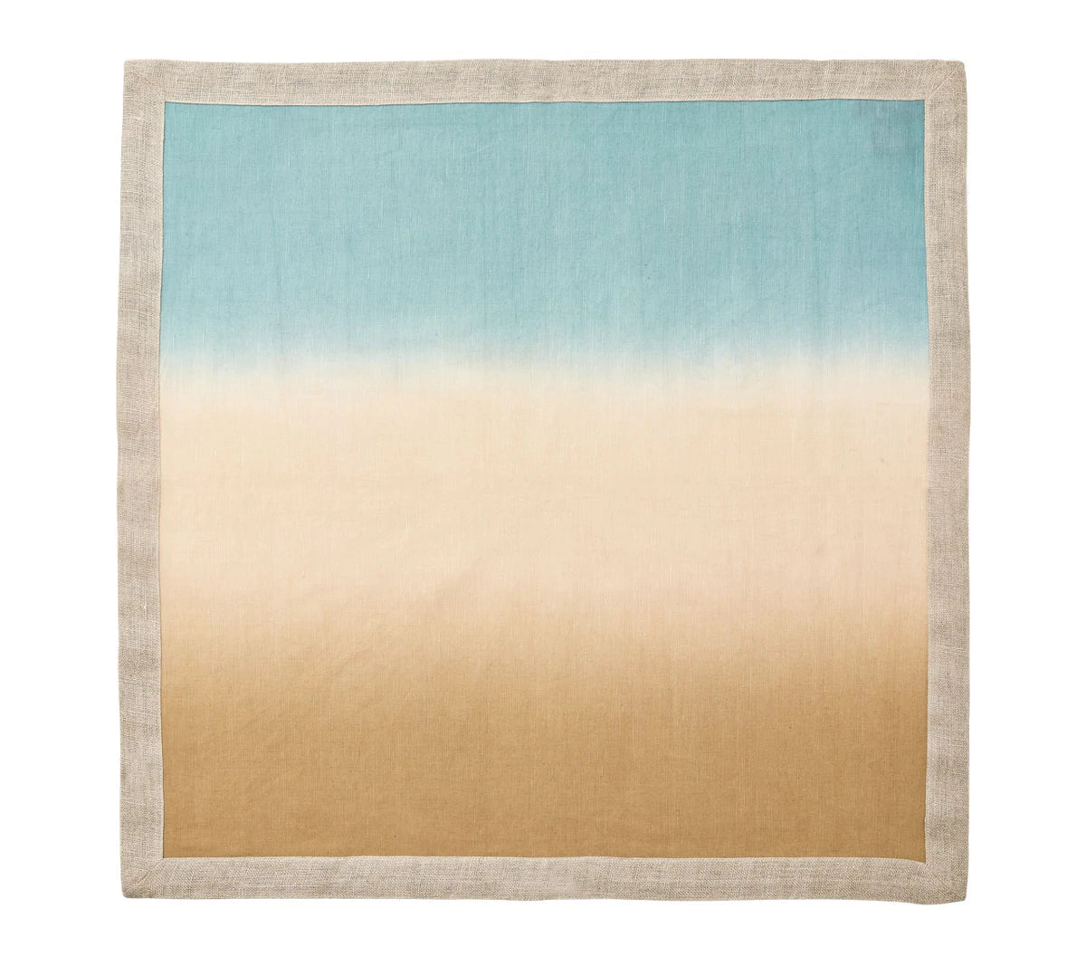 Dip Dye Napkin in Natural & Seafoam - Set of 4