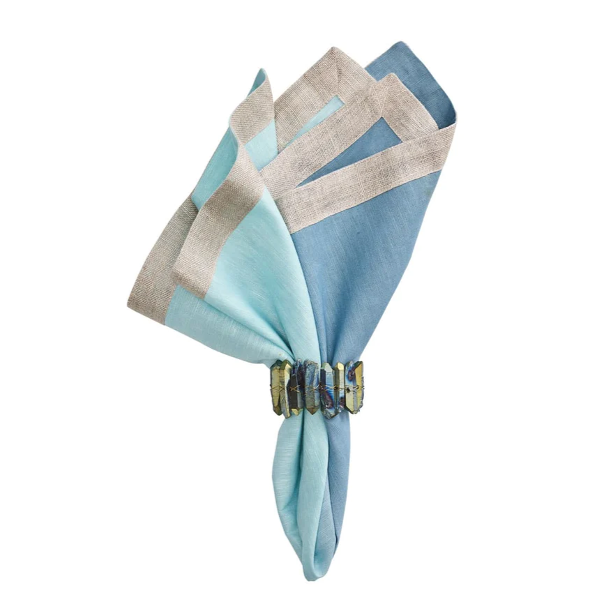 Dip Dye Napkin in Sky & Blue (Set of 4)