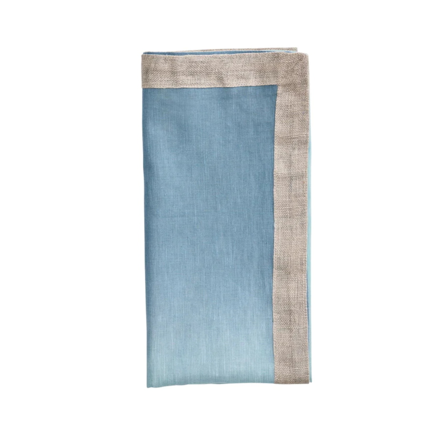 Dip Dye Napkin in Sky & Blue (Set of 4)