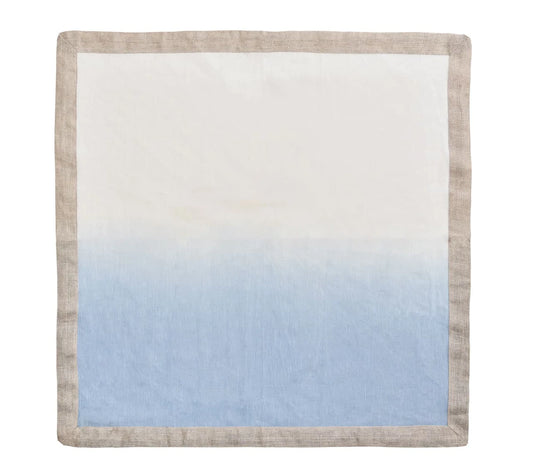 Dip Dye Napkin in White & Periwinkle (Set of 4)