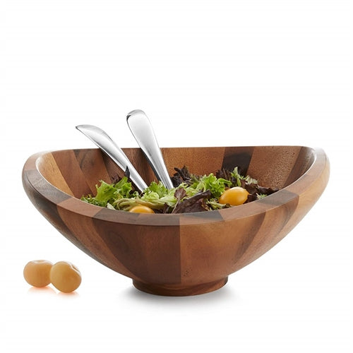 Butterfly Salad Bowl with Servers (Set of 3)