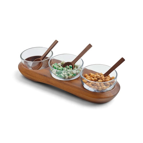 Cooper Triple Condiment Server with Spoons