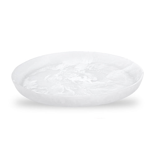 Large Round Platter - White Swirl