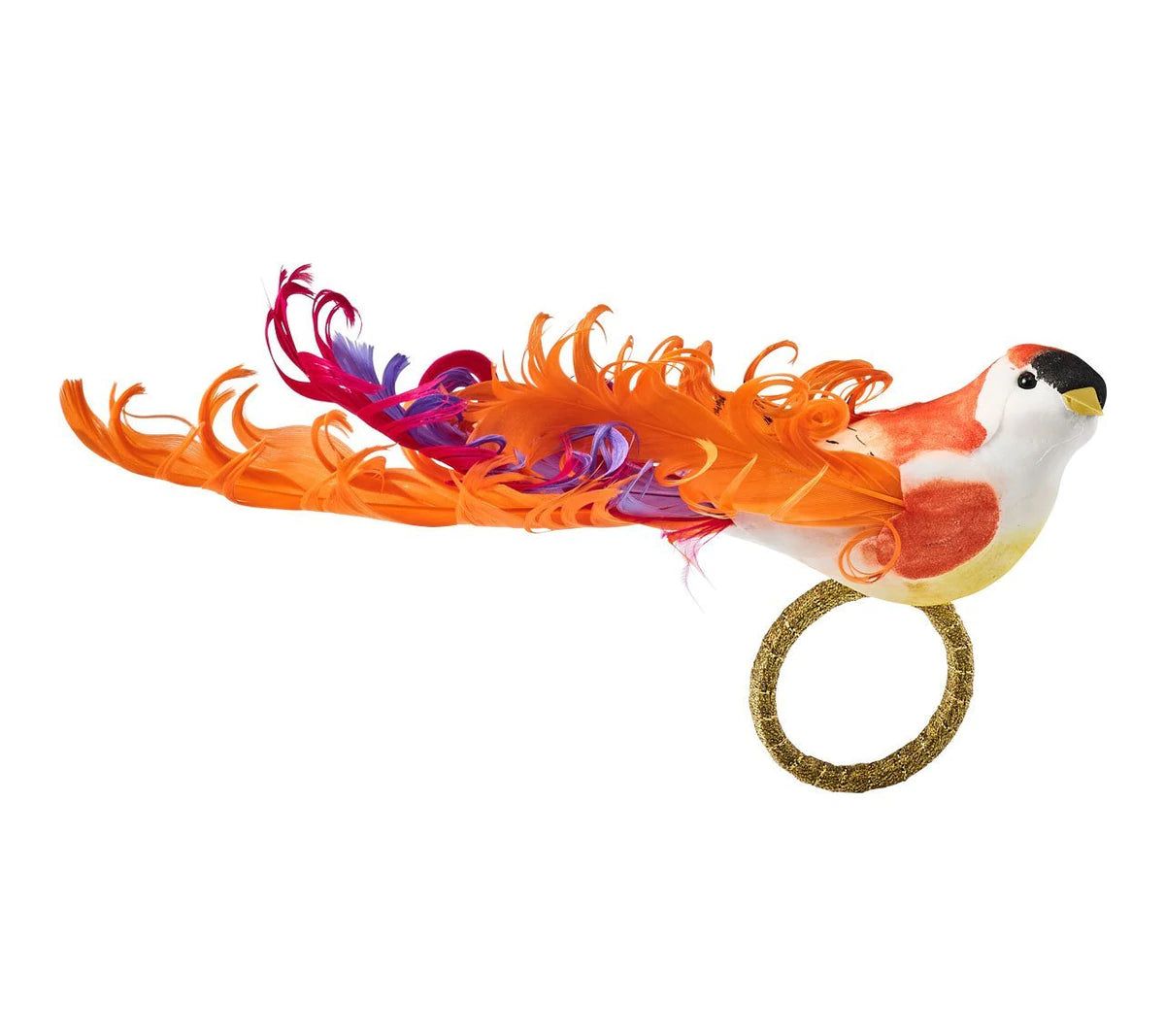 Chirp Napkin Ring in Pink & Orange (Set of 4)