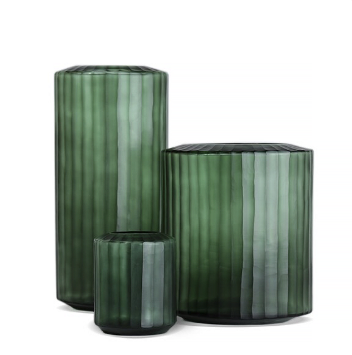 Omar Vase - Light Green / Black Steelgrey