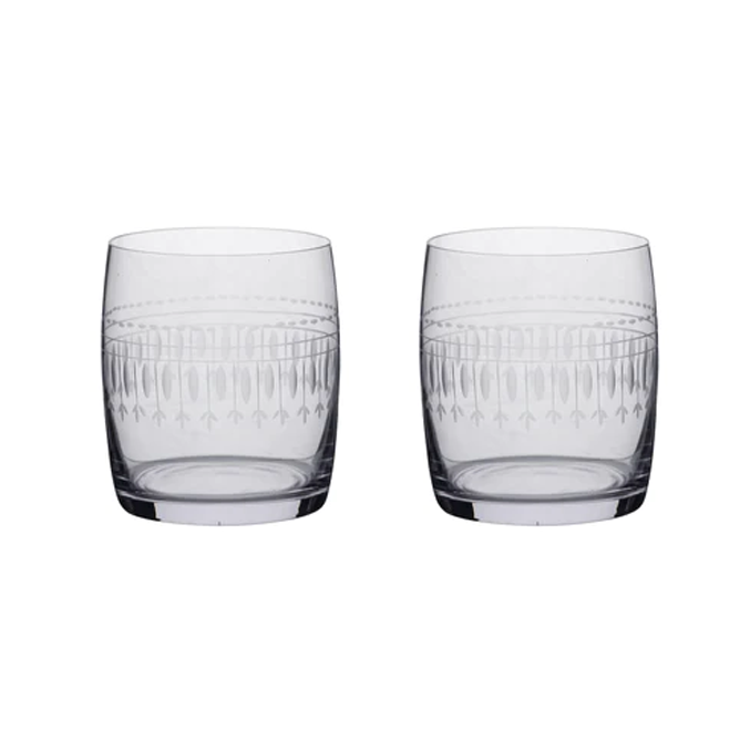 Carafe Tumbler with Oval Design (Set of 2)
