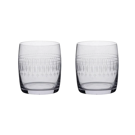 Carafe Tumbler with Oval Design (Set of 2)