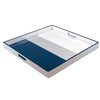 Pacific Connections Large Square Serving Tray - Navy Shine White
