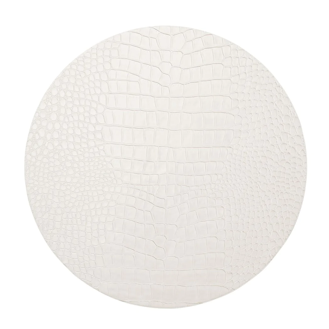 Croco Placemat in White - Set of 4