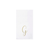 Vietri Papersoft Napkins Monogram Gold Guest Towels (Pack of 20)