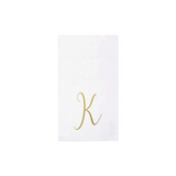 Vietri Papersoft Napkins Monogram Gold Guest Towels (Pack of 20)