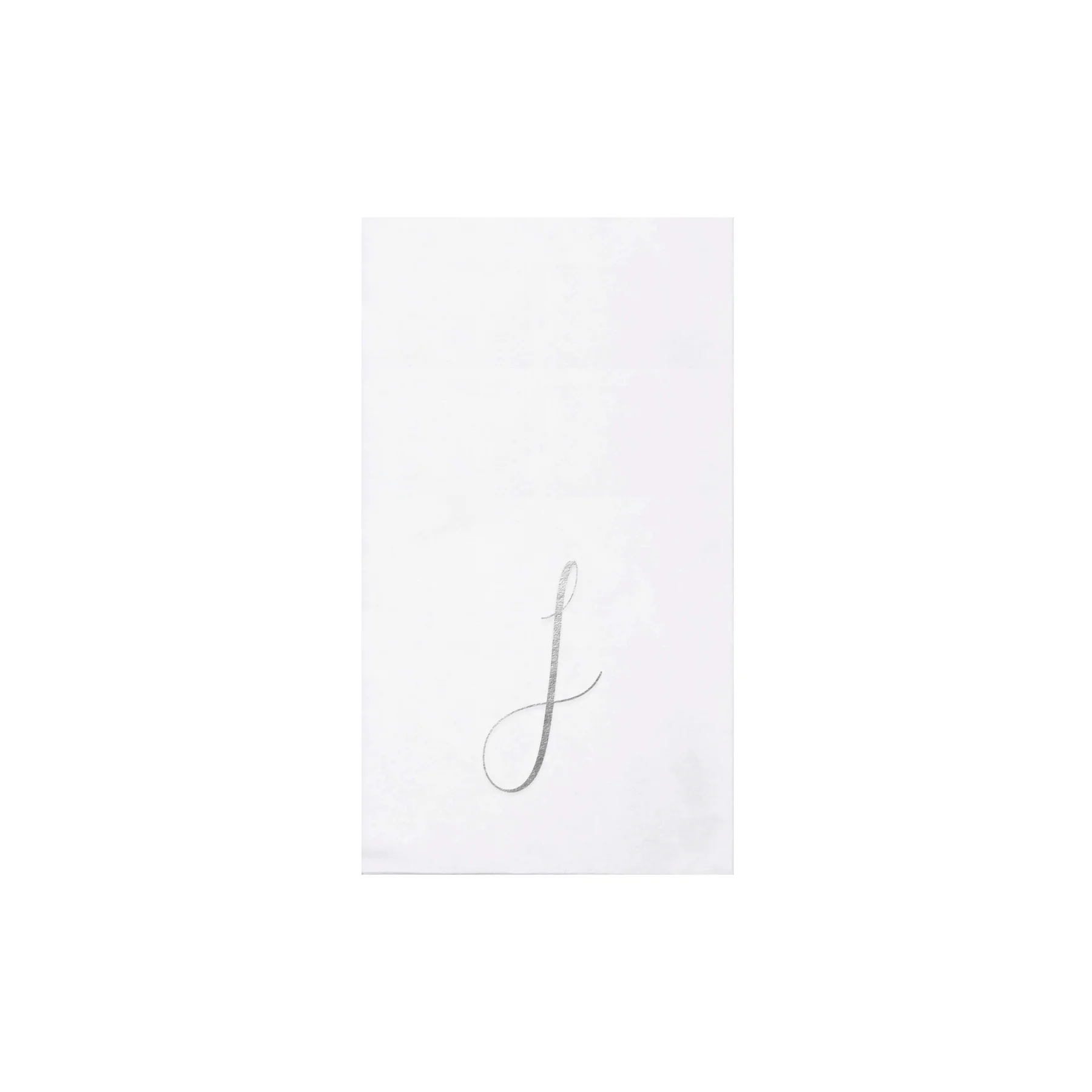 Papersoft Napkins Monogram Silver Guest Towels (Pack of 20)