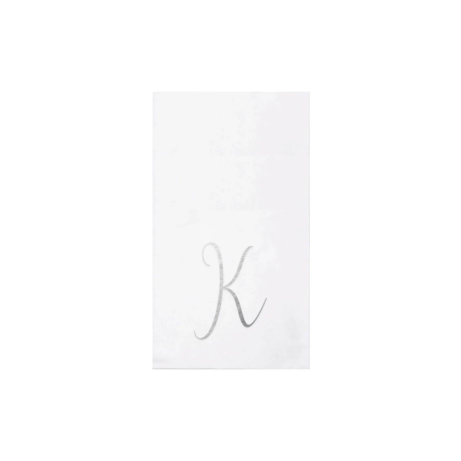 Papersoft Napkins Monogram Silver Guest Towels (Pack of 20)