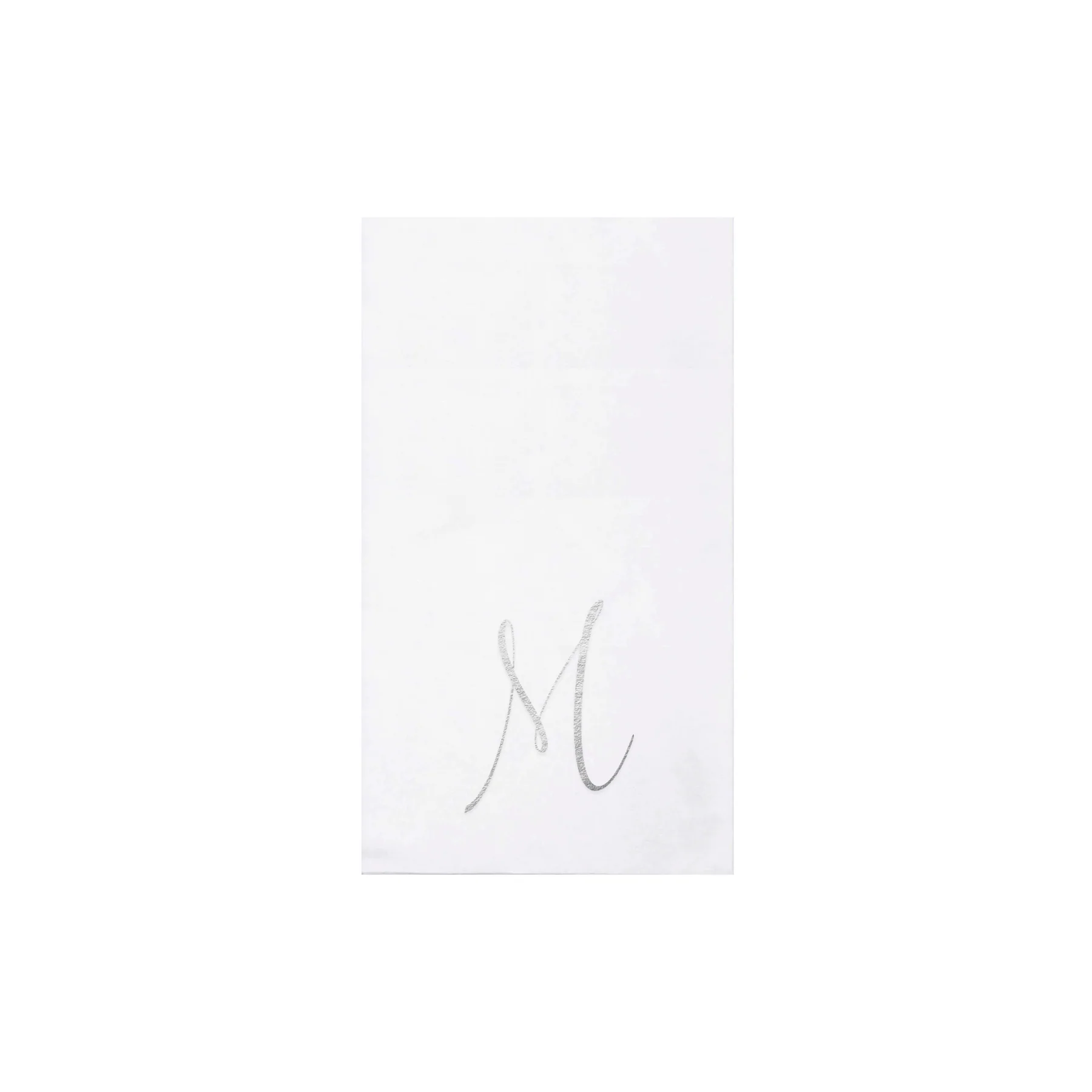 Papersoft Napkins Monogram Silver Guest Towels (Pack of 20)