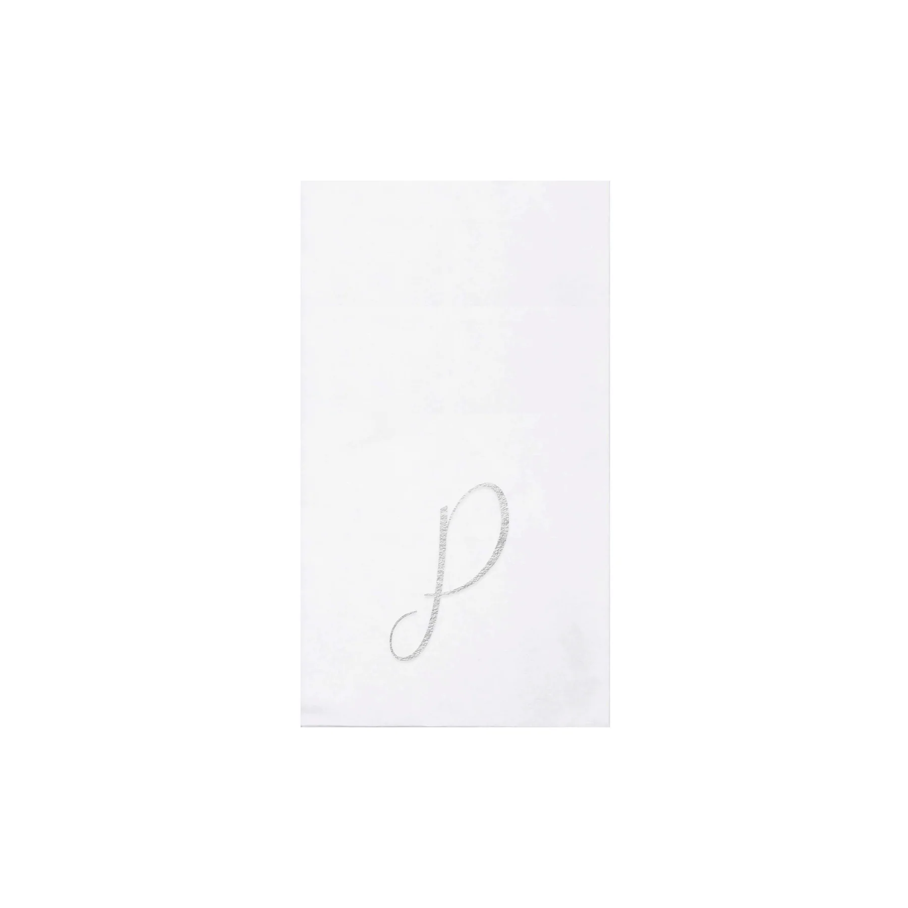 Papersoft Napkins Monogram Silver Guest Towels (Pack of 20)