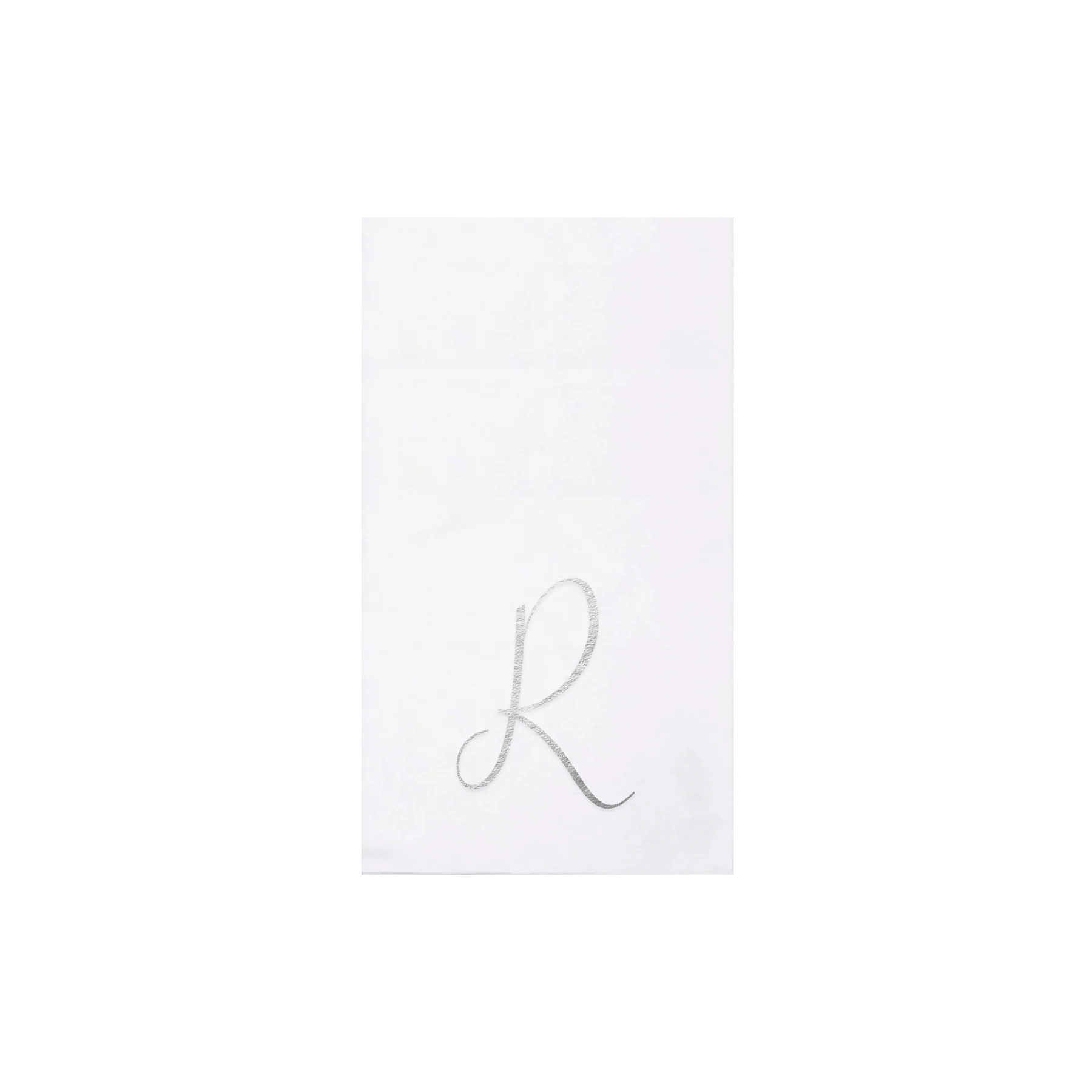 Papersoft Napkins Monogram Silver Guest Towels (Pack of 20)