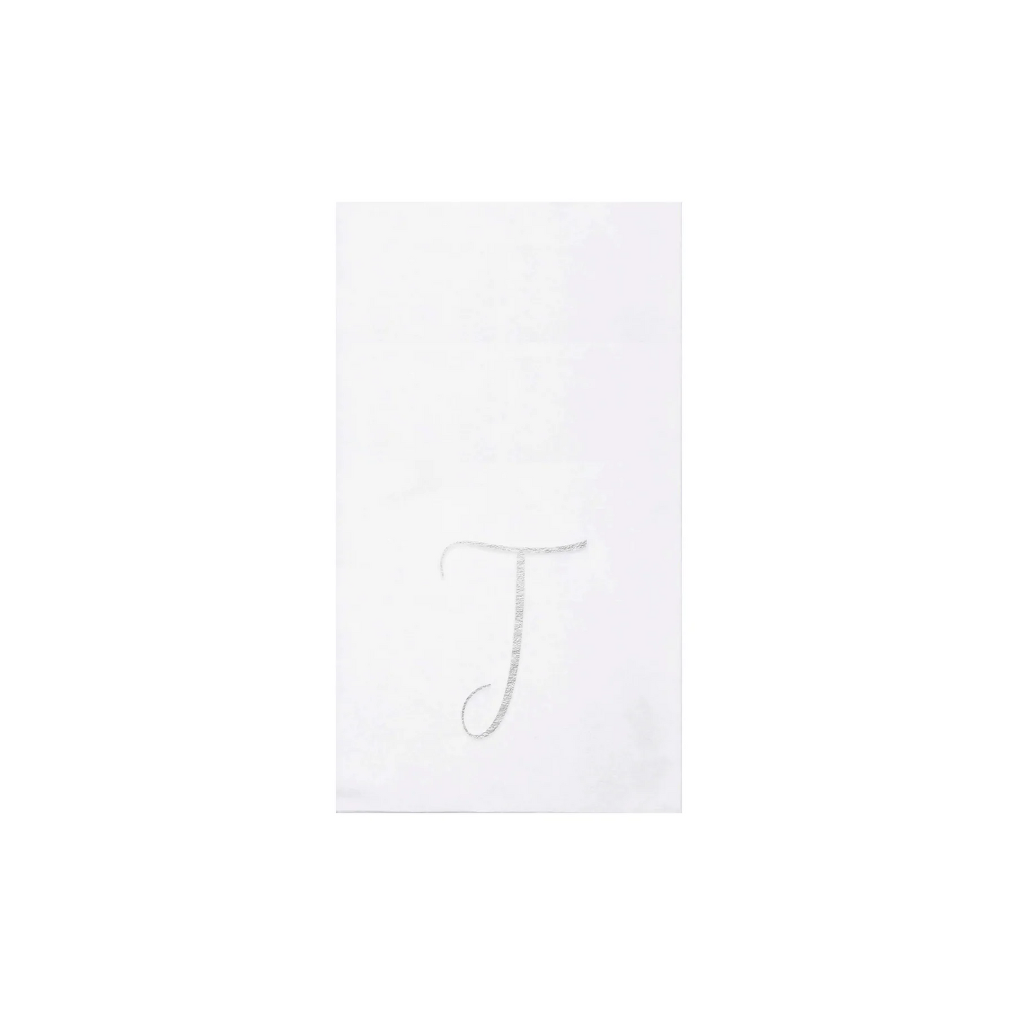 Vietri Papersoft Napkins Monogram Silver Guest Towels (Pack of 20)