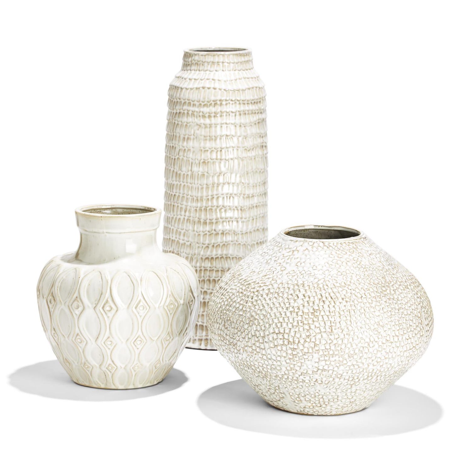 Beige Artisan Vases - Set of 3