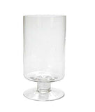Footed Glass Hurricane Small