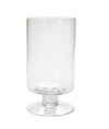 Footed Glass Hurricane Small