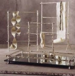 Silver Twig Tray with Mirror